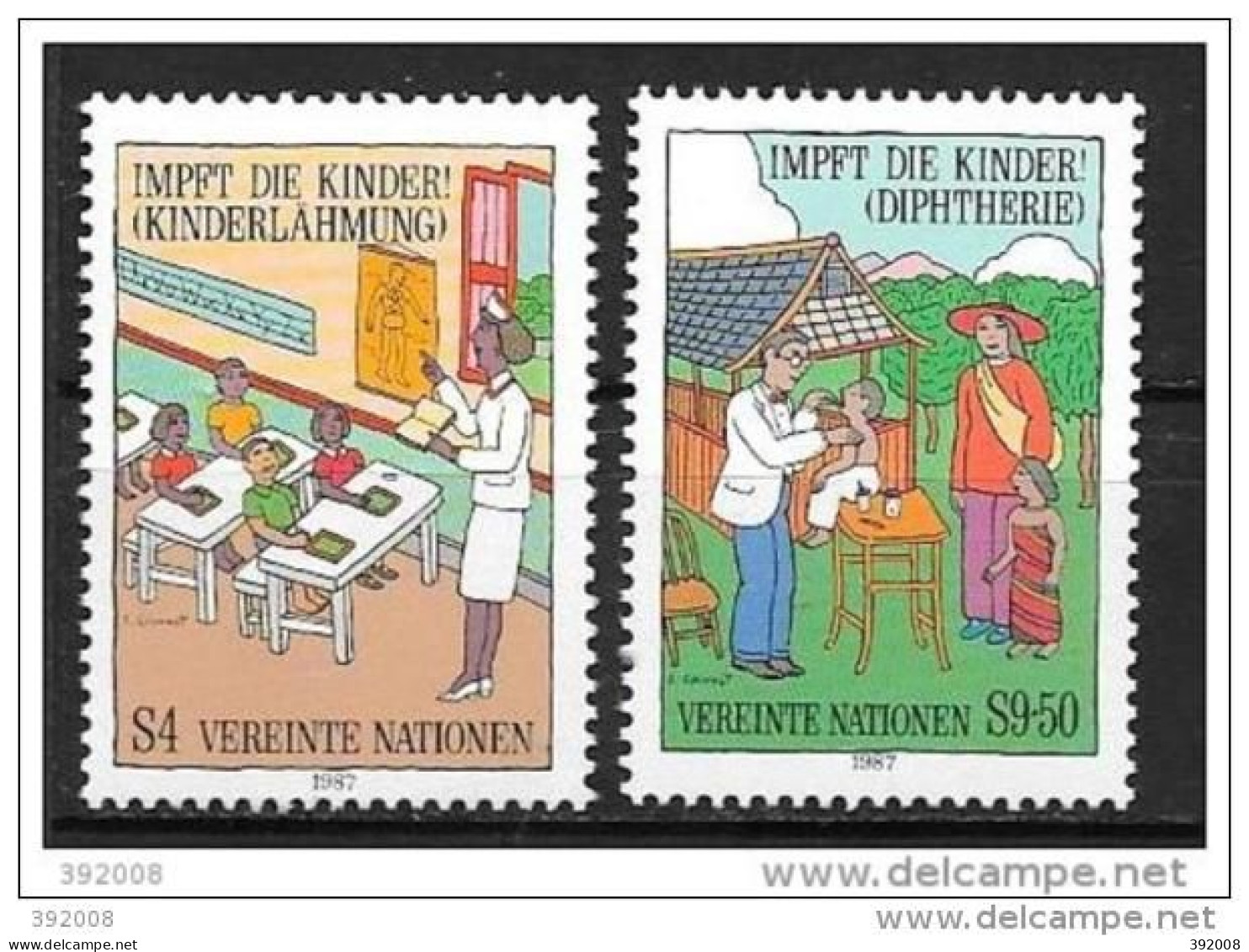 1987 - 77 à 78**MNH - Vaccinez Tous Les Enfants - Ungebraucht