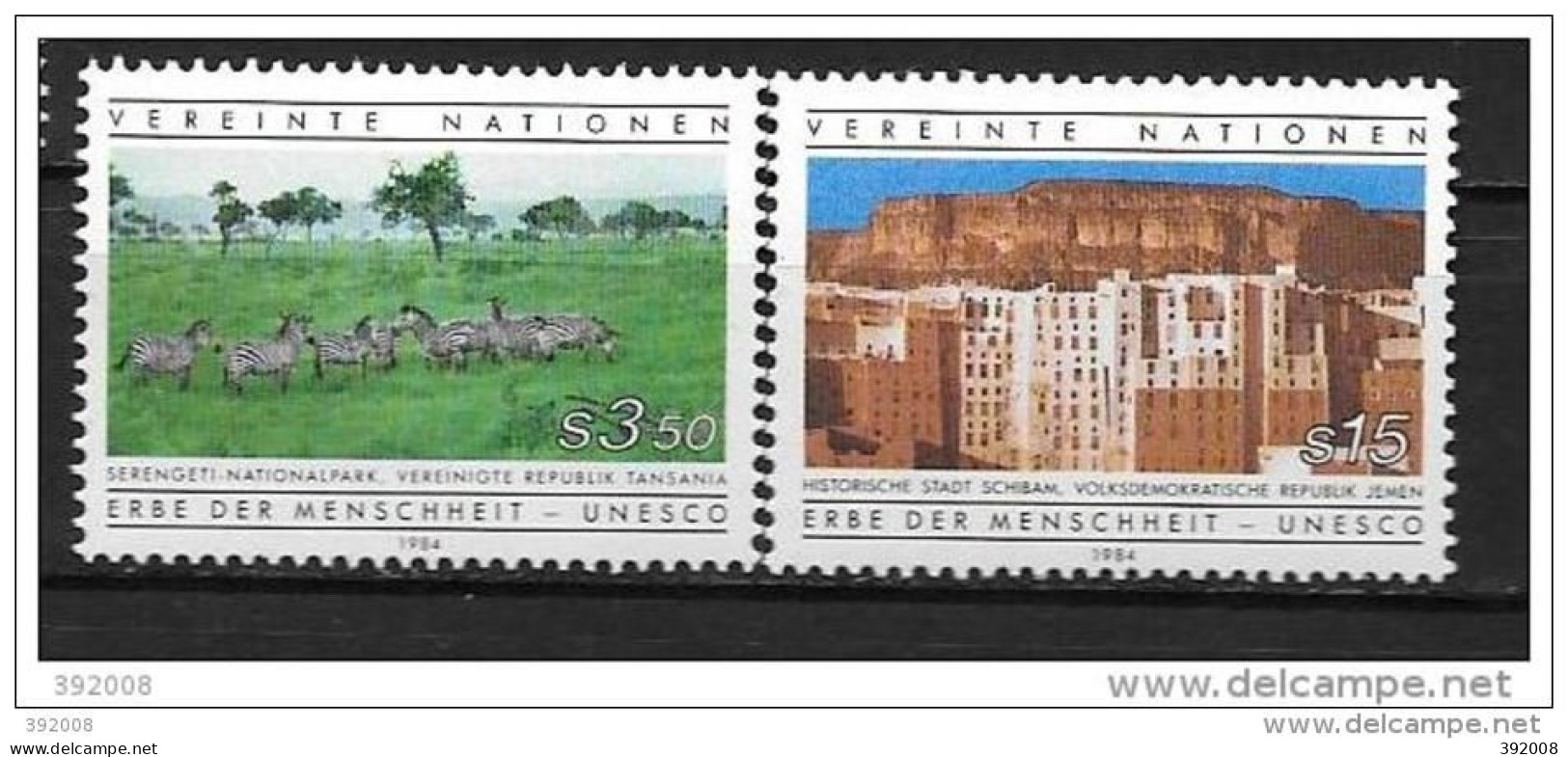 1984 - 41 à 42**MNH - Patrimoine Mondial UNESCO - Unused Stamps