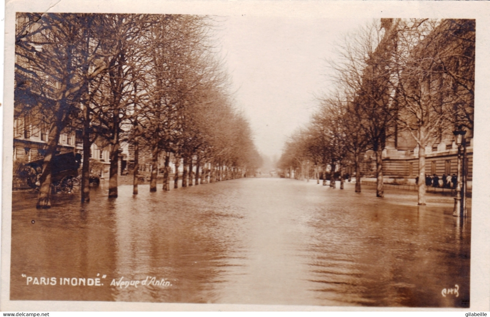 PARIS 08 -  Inondation 1910 - Avenue D Antin - Arrondissement: 08