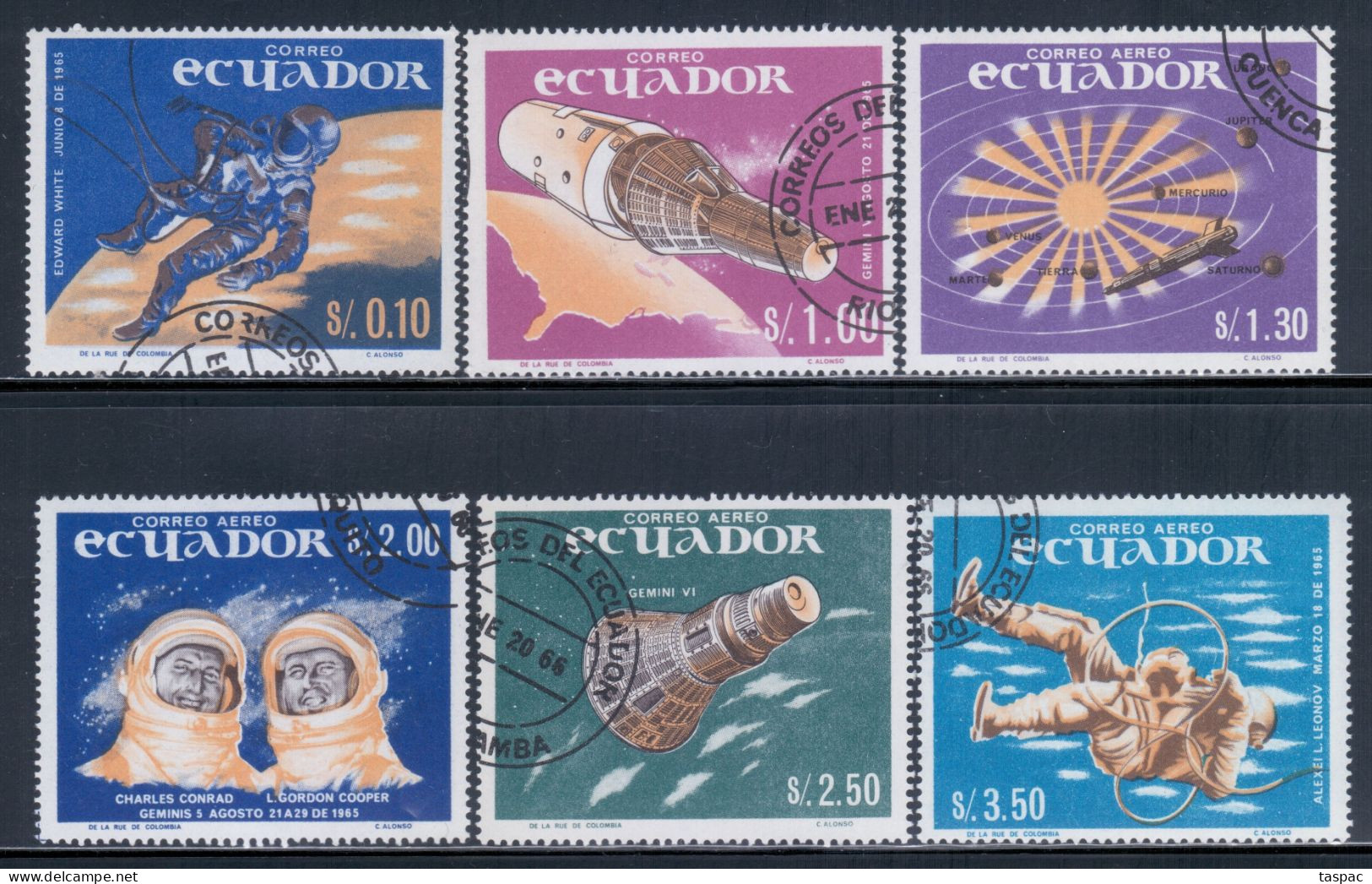 Ecuador 1966 Mi# 1208-1213 Used - Space Exploration - Equateur