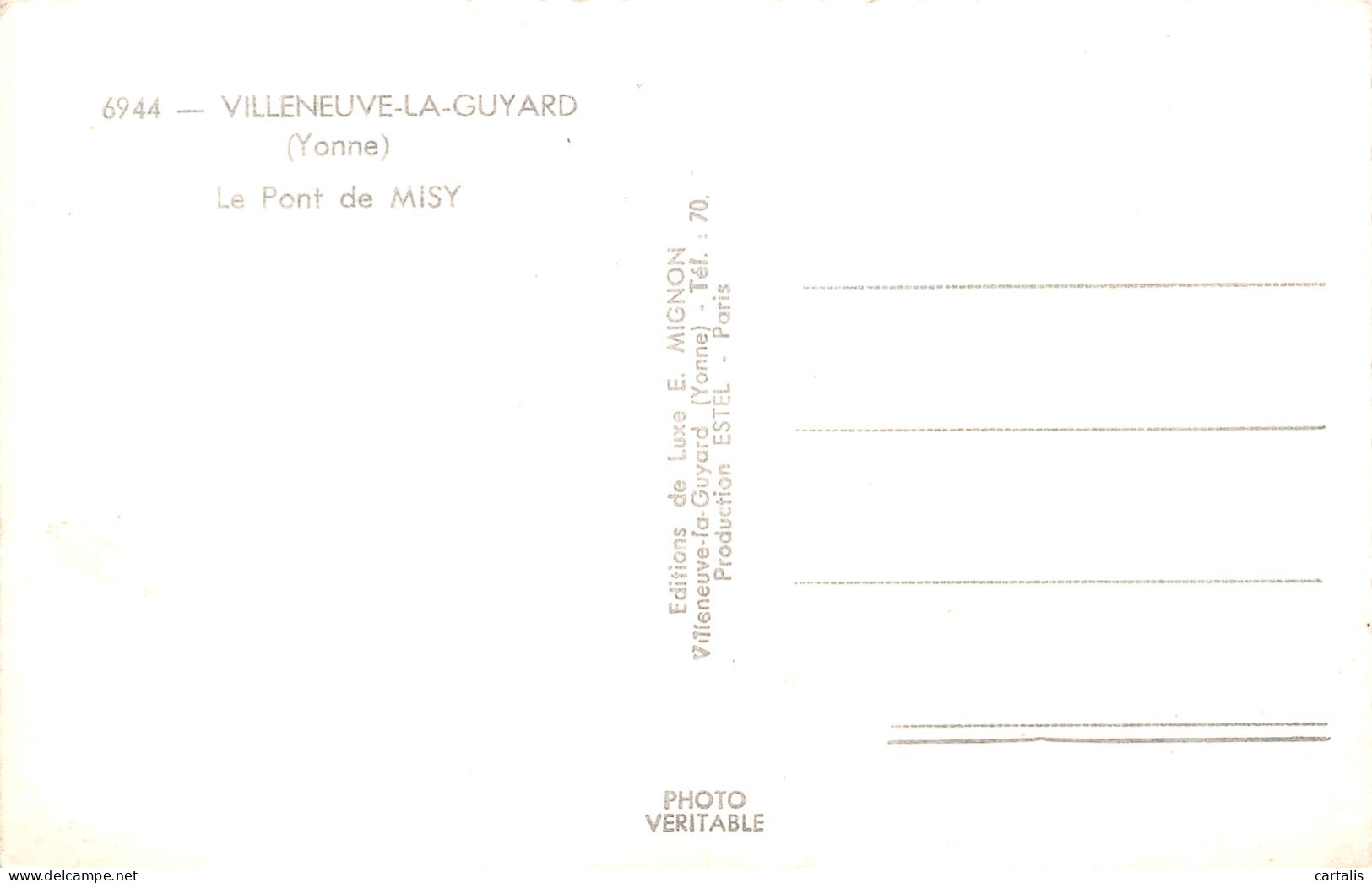 89-VILLENEUVE LA GUYARD-N°4137-E/0065 - Villeneuve-la-Guyard