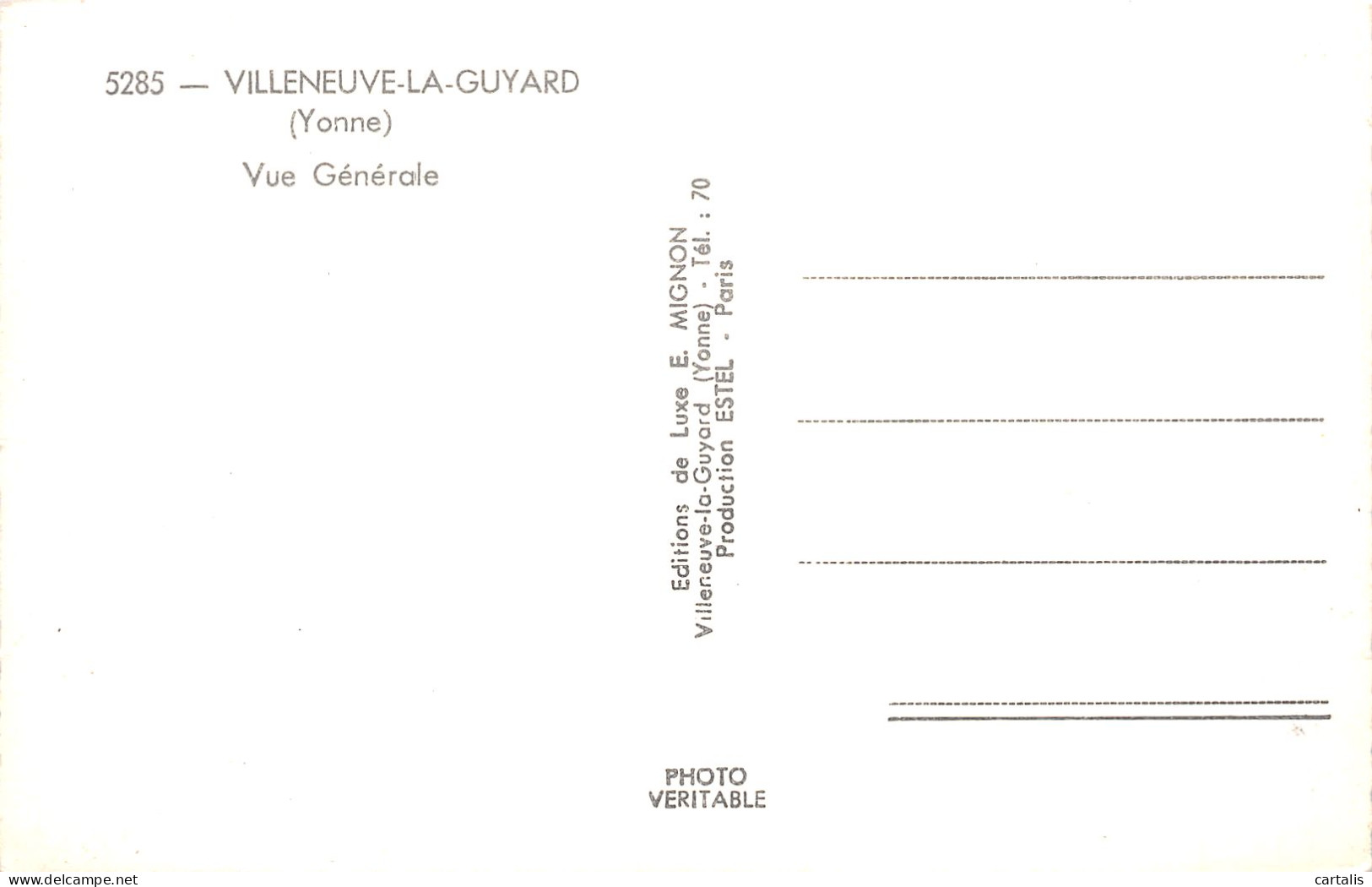 89-VILLENEUVE LA GUYARD-N°4137-E/0049 - Villeneuve-la-Guyard