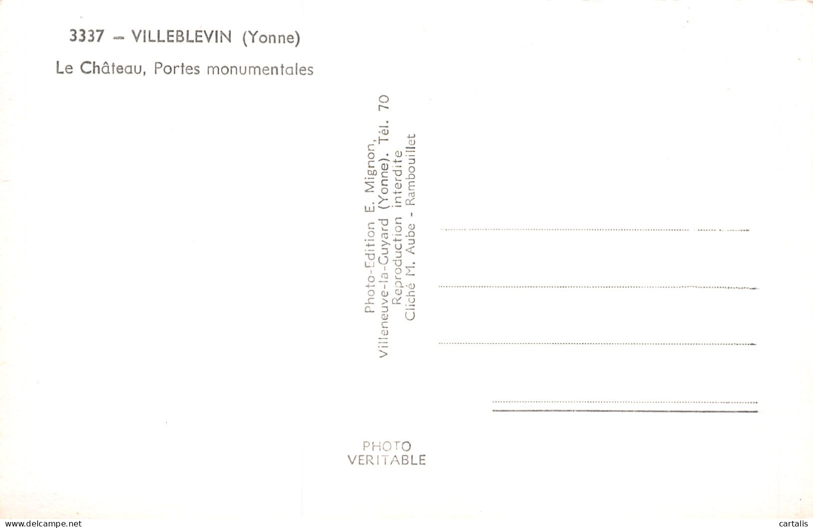 89-VILLEBLEVIN-N°4137-E/0001 - Villeblevin