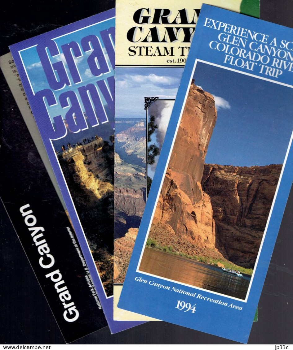 Grand Canyon Du Colorado : Guide Touristique + 4 Dépliants (années 1990) - Reiseprospekte