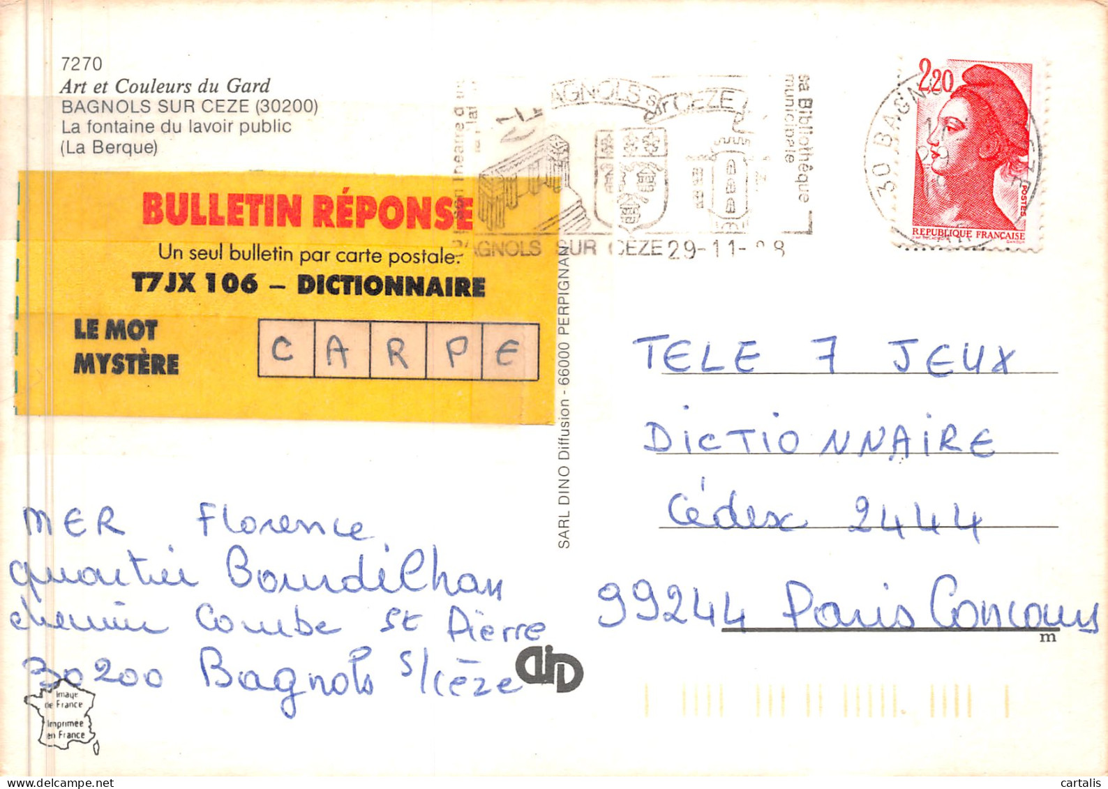 30-BAGNOLS SUR CEZE-N°4138-B/0065 - Bagnols-sur-Cèze