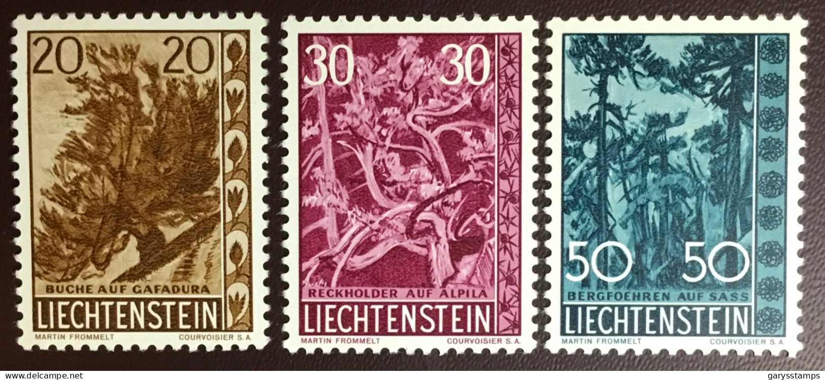 Liechtenstein 1960 Trees & Bushes MNH - Arbres