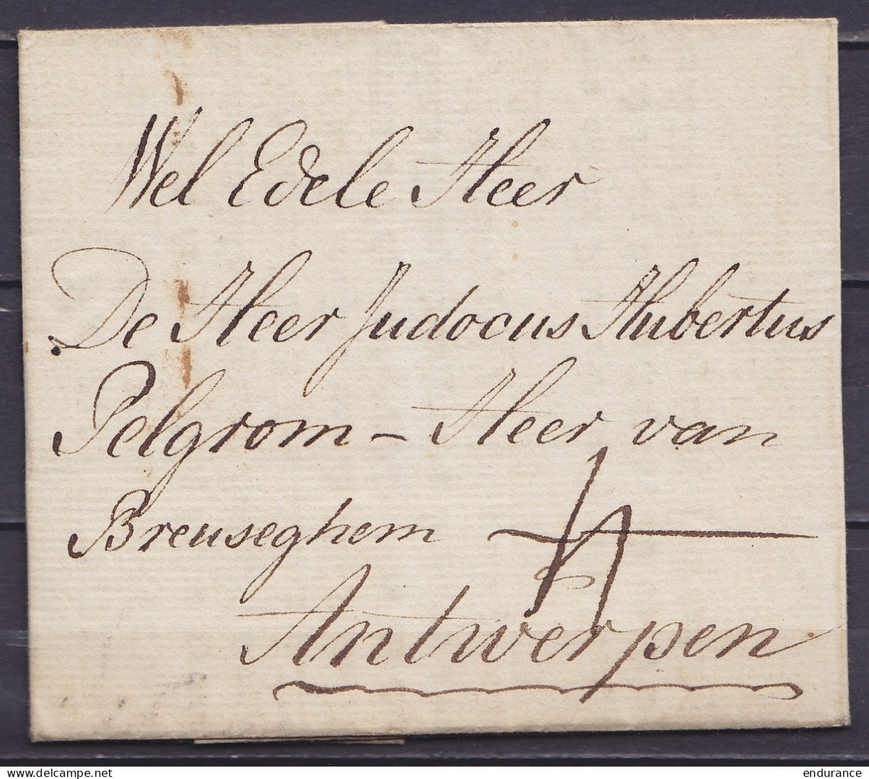 L. Imprimée Datée 8 Mai 1783 De LONDON Pour ANTWERPEN - Port "4" - 1714-1794 (Pays-Bas Autrichiens)