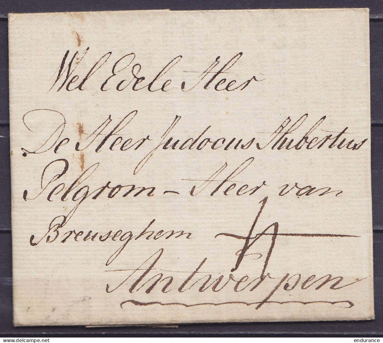 L. Imprimée Datée 8 Mai 1783 De LONDON Pour ANTWERPEN - Port "4" - 1714-1794 (Oostenrijkse Nederlanden)