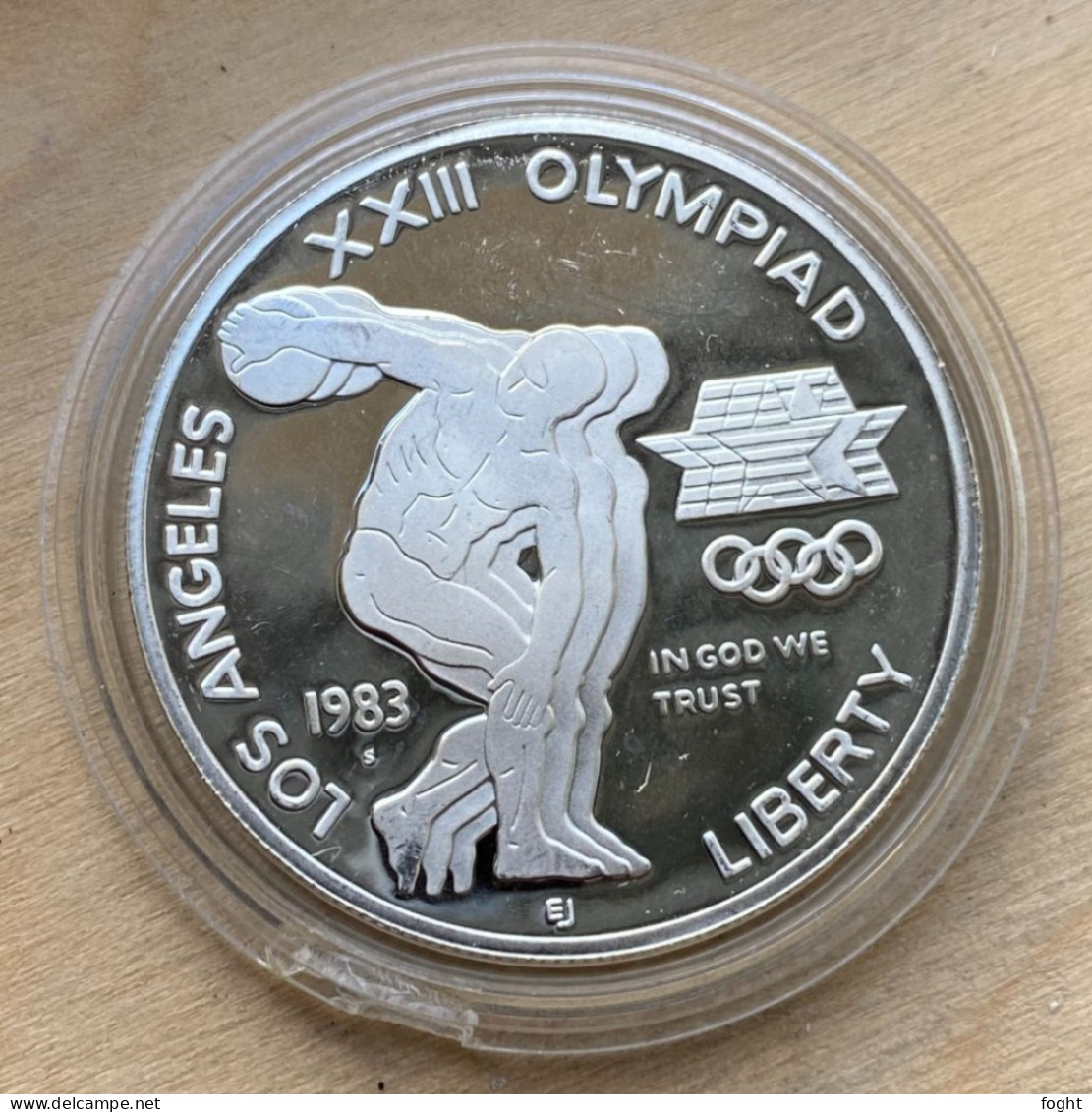 1983 S US .900 Silver Coin Los Angeles Olympics,PROOF,KM#209,6488 - Commemorative