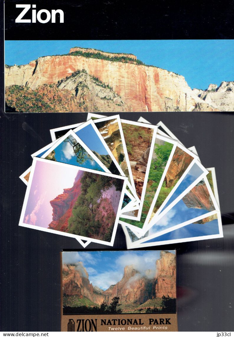 Zion National Park (Urah, USA) Dépliant + 12 Petites CP (format : 8,5 X 6,3 Cm) - Cuadernillos Turísticos