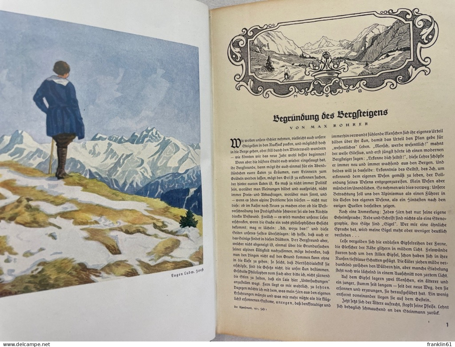 Der Alpenfreund 1921. Illustrierte Monatshefte. Heft 1 Bis 12 KOMPLETT. - Sport