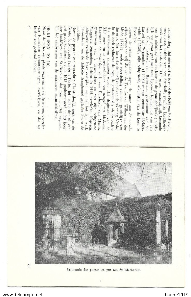 Gent Puinen Sint BaafsAbdij 1951 Boekje Beknopte Gids Gand Htje - Antiquariat