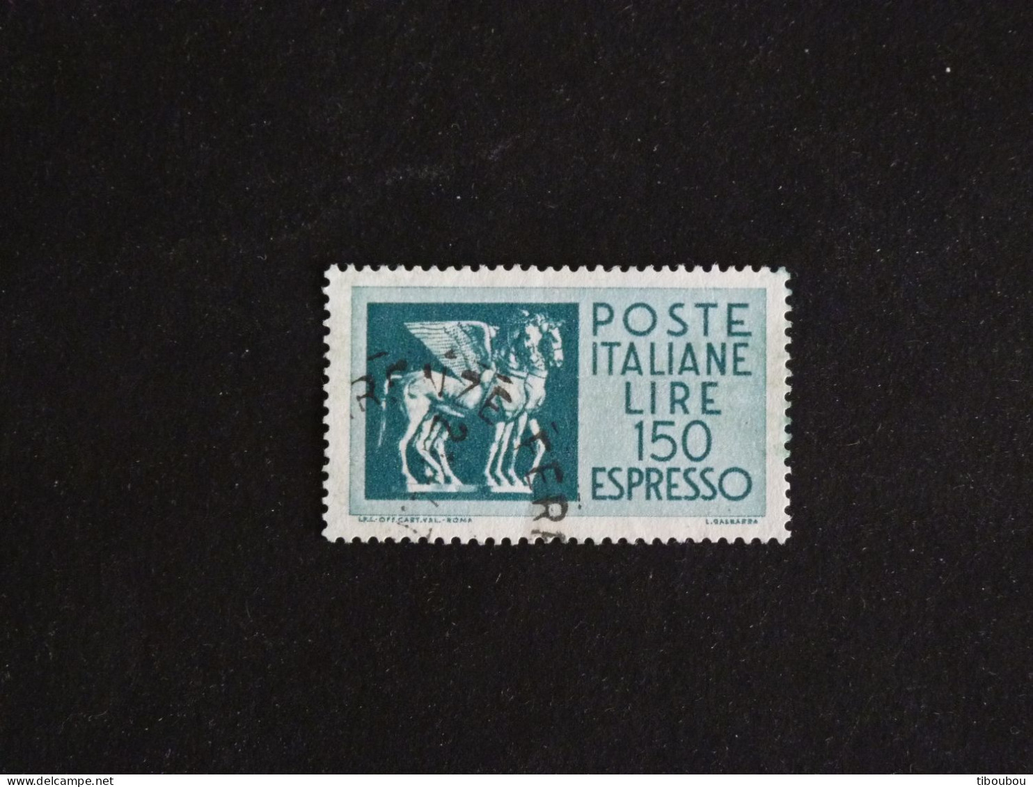 ITALIE ITALIA YT EXPRES ESPRESSO 45 OBLITERE - ART ETRUSQUE CHEVAUX AILES - Correo Urgente/neumático