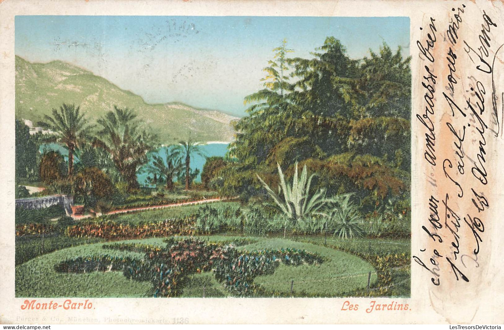 MONACO - Monte Carlo - Les Jardins - Carte Postale Ancienne - Monte-Carlo