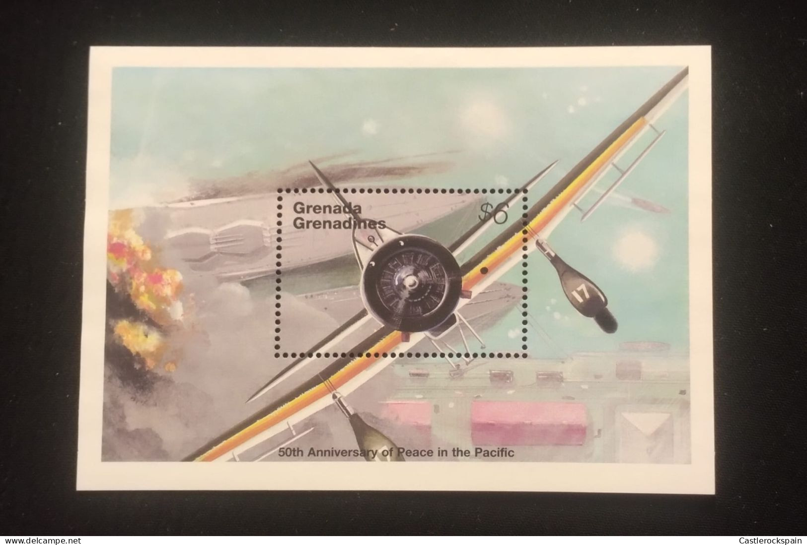 O) 1995 GRENADA AND GRENADINES, SECOND WORLD WAR, - PEACE IN THE PACIFIC, WAR PLANE, MNH - Grenade (1974-...)