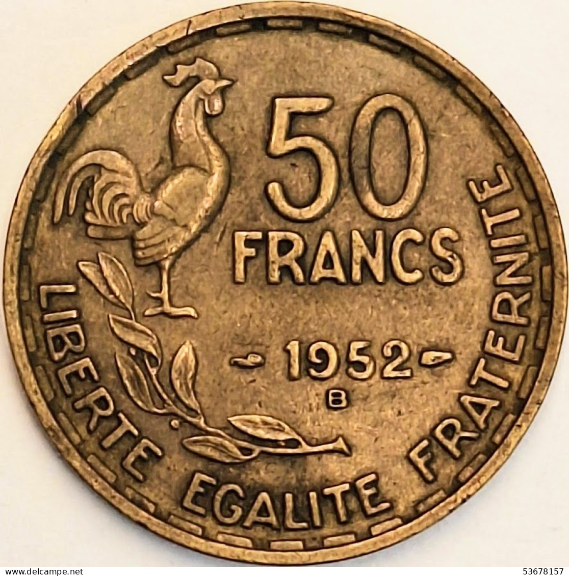 France - 50 Francs 1952 B, KM# 918.2 (#4165) - 50 Francs