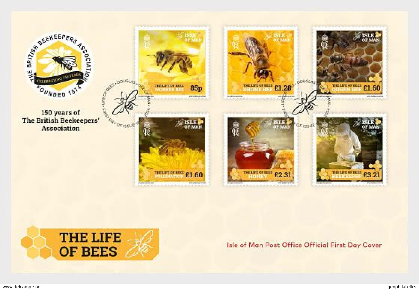ISLE Of MAN 2024 FAUNA Animals. Insects BEES (Preorder) - Set FDC - Isla De Man