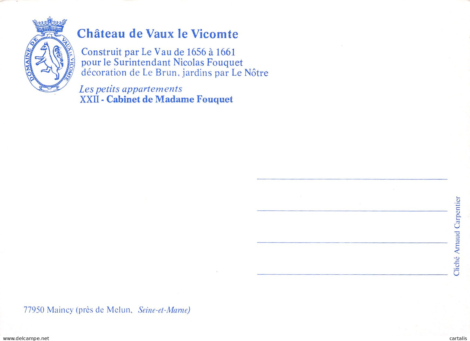 77-VAUX LE VICOMTE-N°4147-C/0219 - Vaux Le Vicomte