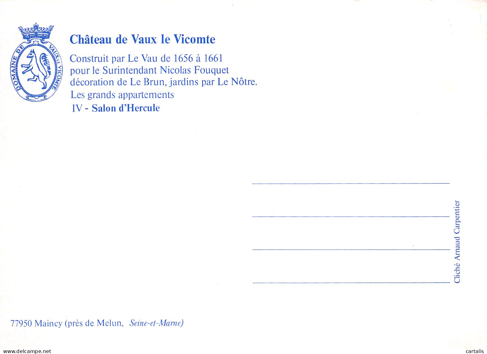 77-VAUX LE VICOMTE-N°4147-C/0191 - Vaux Le Vicomte