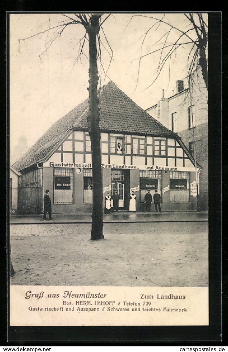 AK Neumünster, Gasthof Zum Landhaus  - Neumuenster