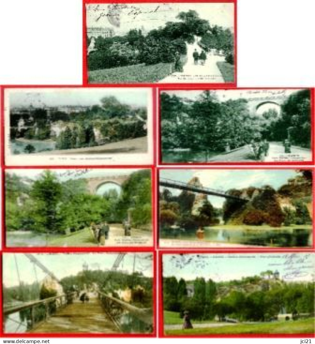 75 - BUTTES-CHAUMONT - LOT DE 7 CPA (172)_CP123 - 5 - 99 Cartoline