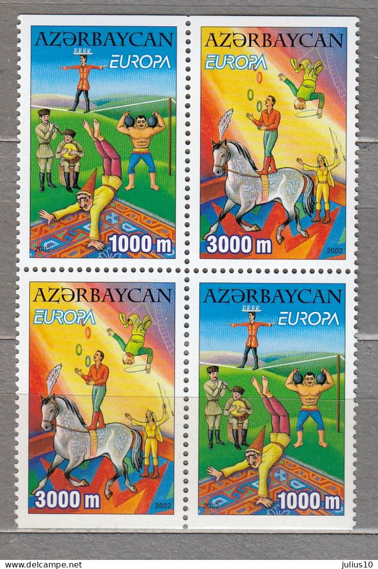 EUROPA 2002 Cirkus Azerbaijan Booklet Plate Mi 513 - 514 MNH (**) #34128 - 2002