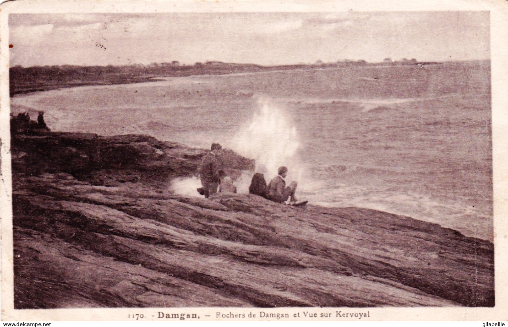 56 - Morbihan - DAMGAN - Rochers De Damgan Et Vue Sur Kervoyal - Damgan