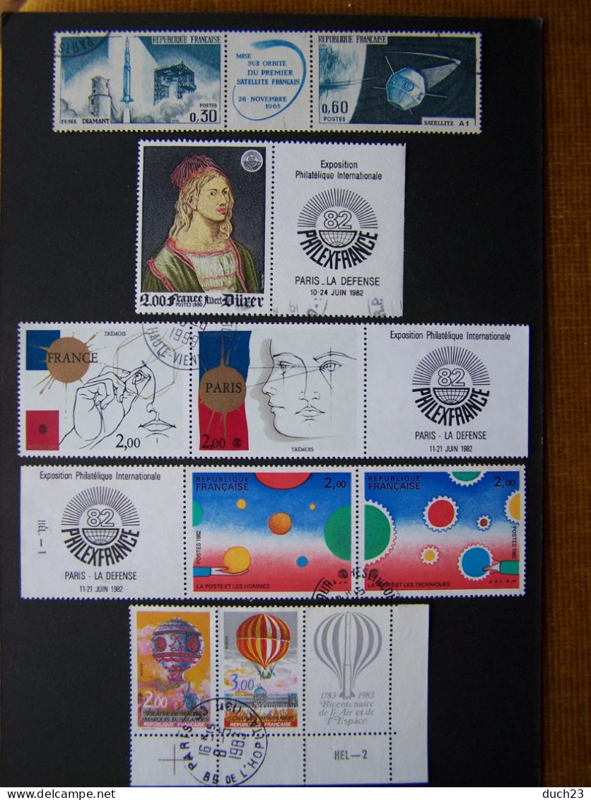 OBLITERE 1465A 2090a P2142A P2200A P2262A T2313A Etc ENSEMBLE DE 8 BANDES DIPTYQUES TRYPTIQUES OBLITERATION RONDE REF:GR - Used Stamps