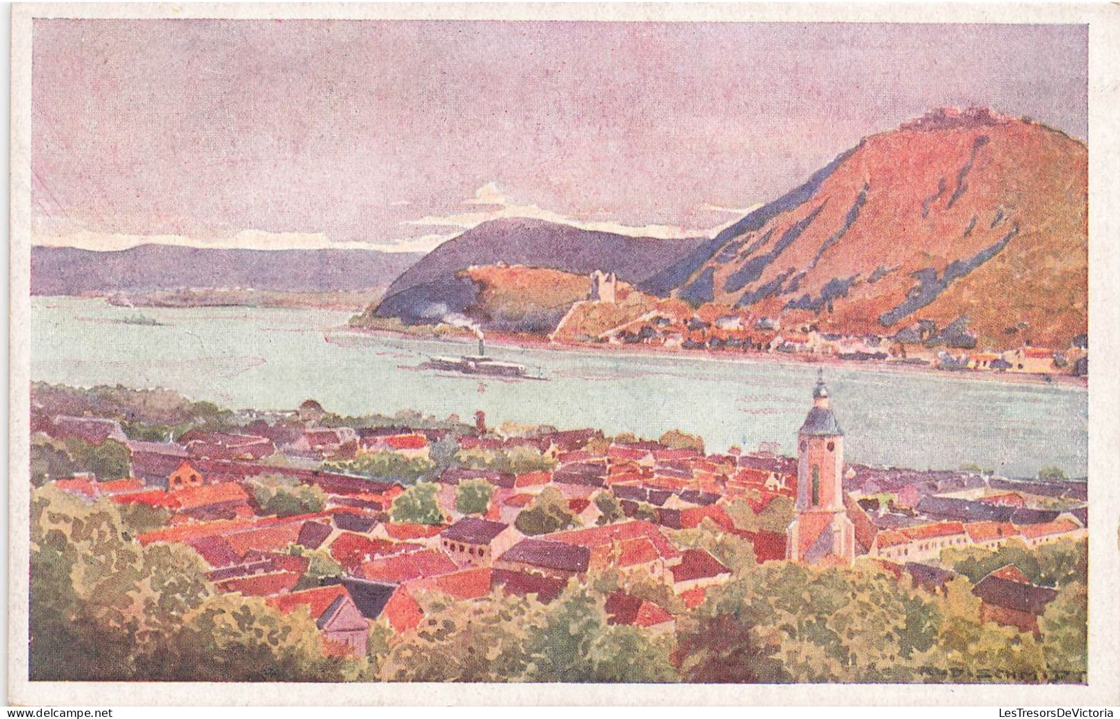 HONGRIE - Ereste K K Priv - Donau Dampfschiffarsts Gesellschaft - Nagymaros - Colorisé - Carte Postale Ancienne - Ungarn