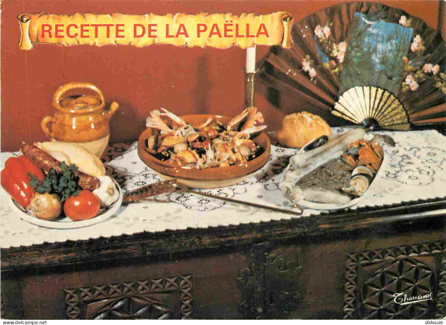 Recettes De Cuisine - Paella - Gastronomie - CPM - Voir Scans Recto-Verso - Recettes (cuisine)