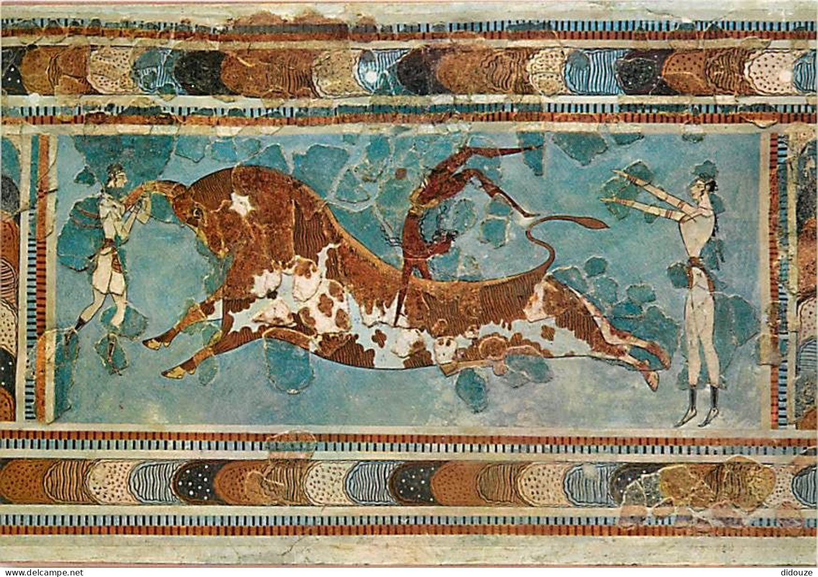 Art - Antiquité - Grèce - Crète - Musée D'Heraclion - Tauromachie. Fresque Du Palais De Knossos - Carte Neuve - CPM - Vo - Ancient World