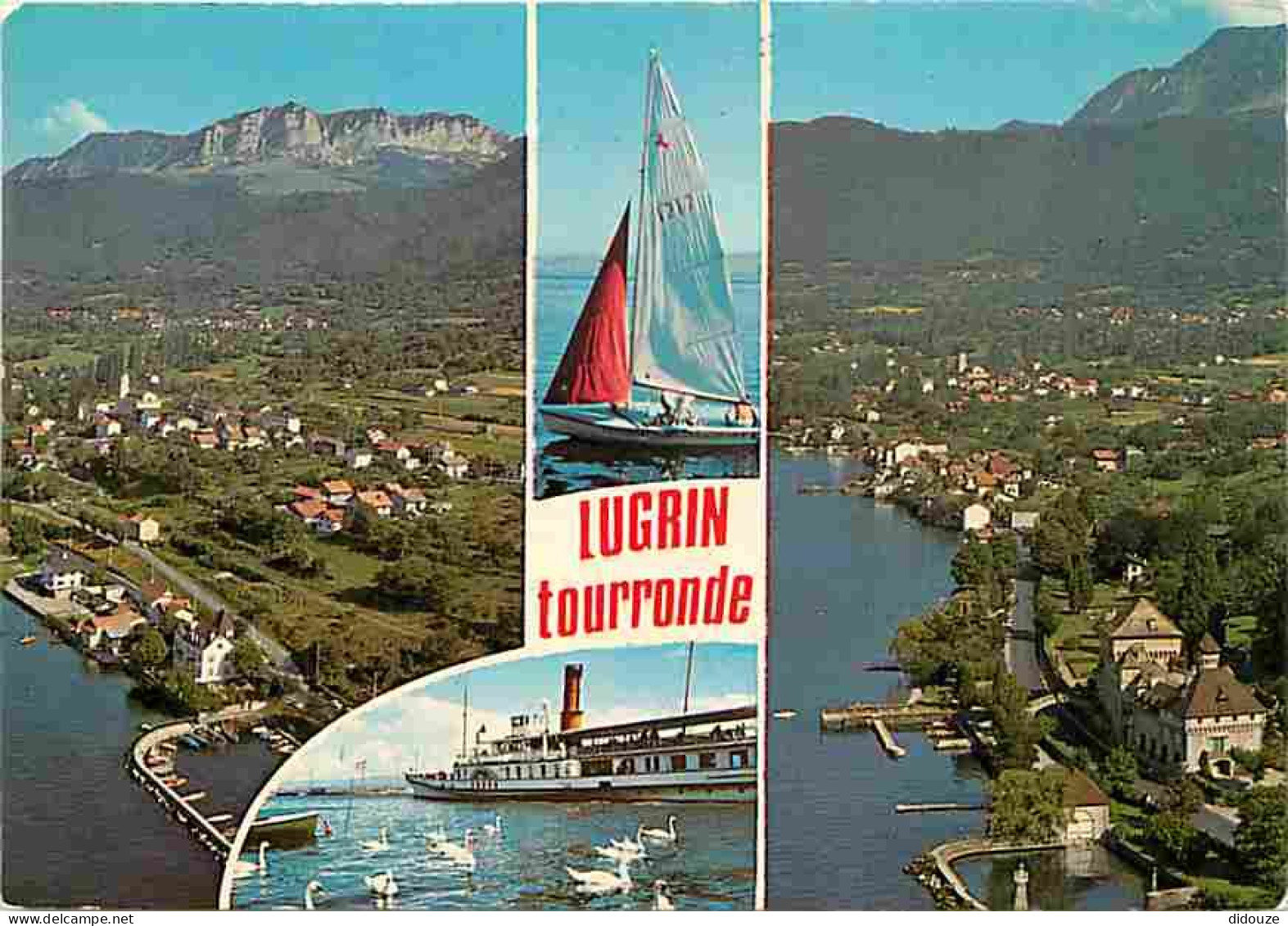 74 - Lugrin - Tourronde - Multivues - Bateaux - Voile - Lac Léaman - CPM - Voir Scans Recto-Verso - Lugrin