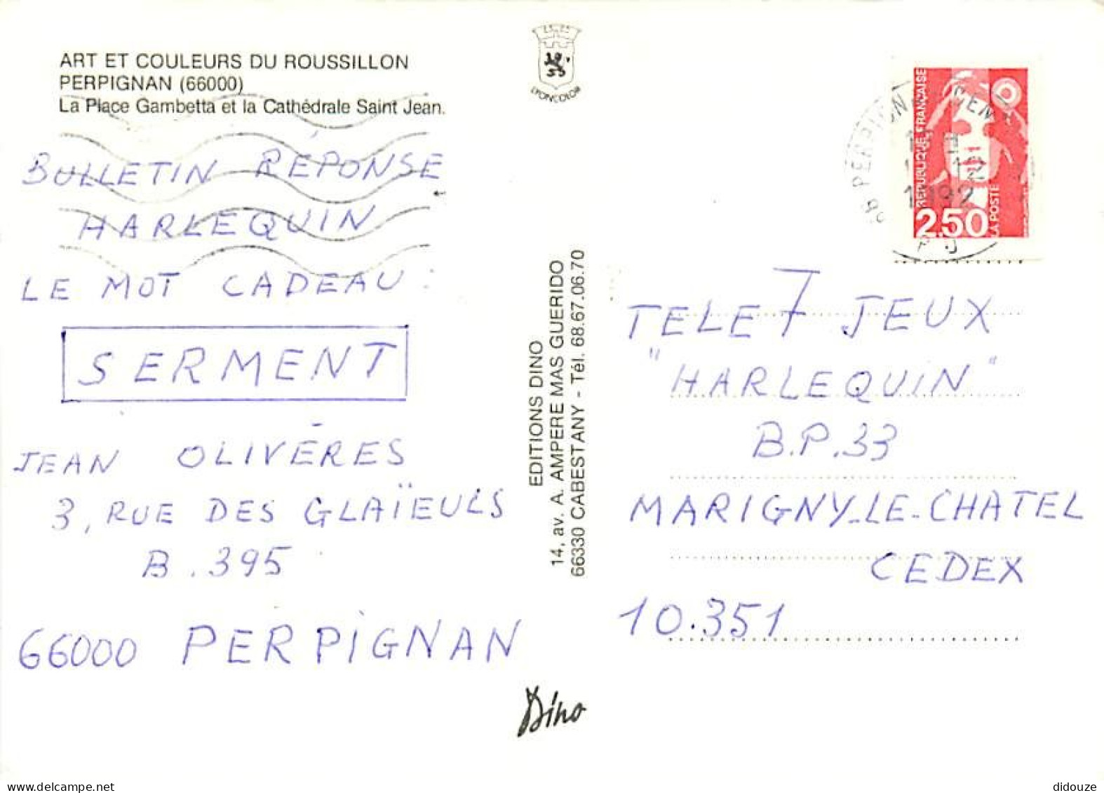 66 - Perpignan - La Place Gambetta Et La Cathédrale Saint Jean - CPM - Voir Scans Recto-Verso - Perpignan