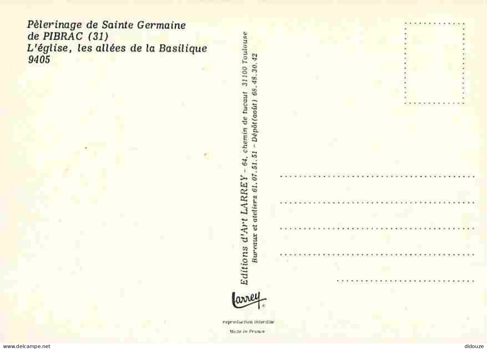 31 - Pibrac - Pèlerinage De Sainte Germaine De Pibrac - L'Eglise - Les Allées De La Basilique - Carte Neuve - CPM - Voir - Pibrac