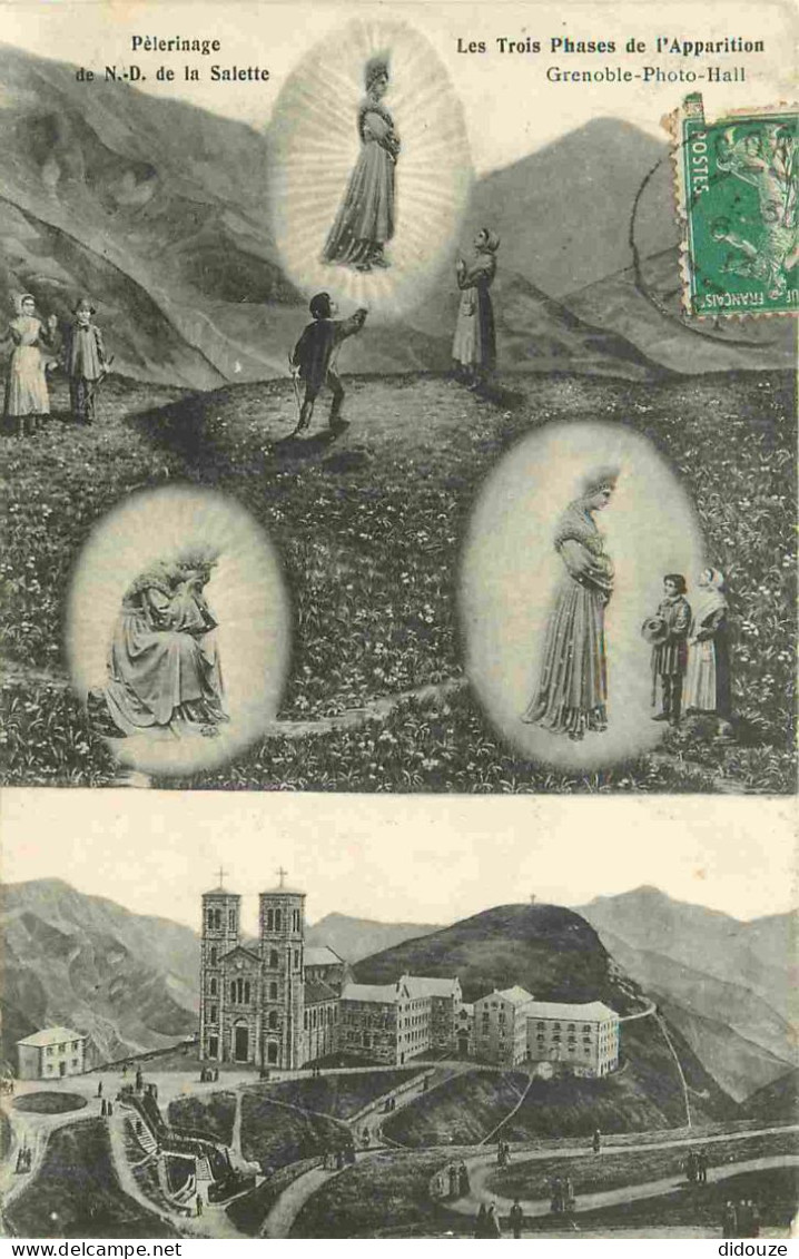 38 - La Salette - Pèlerinage De Notre Dame De La Salette - Les Trois Phases De L'apparition - CPA - Voir Scans Recto-Ver - La Salette