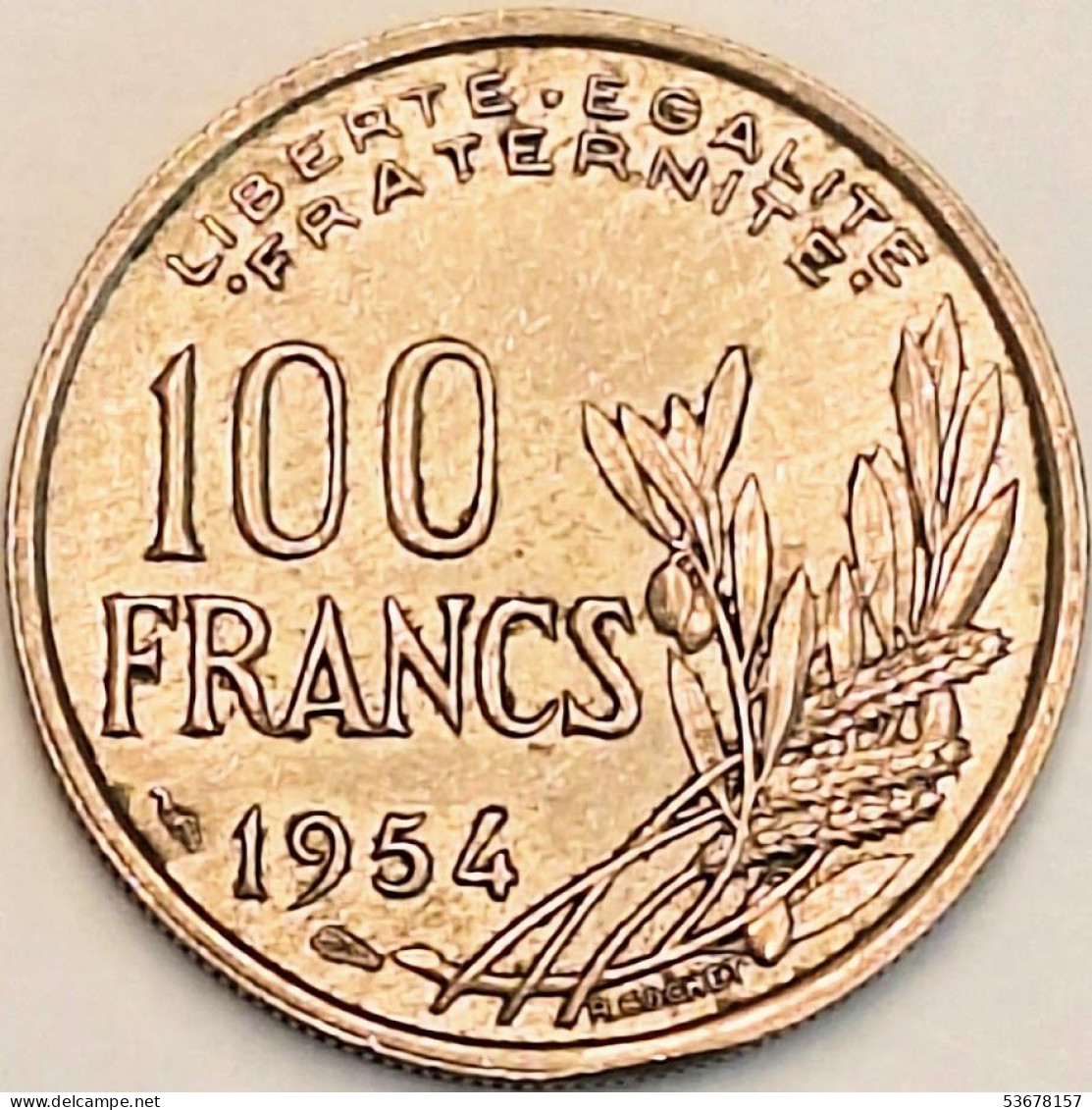 France - 100 Francs 1954, KM# 919.1 (#4166) - 100 Francs