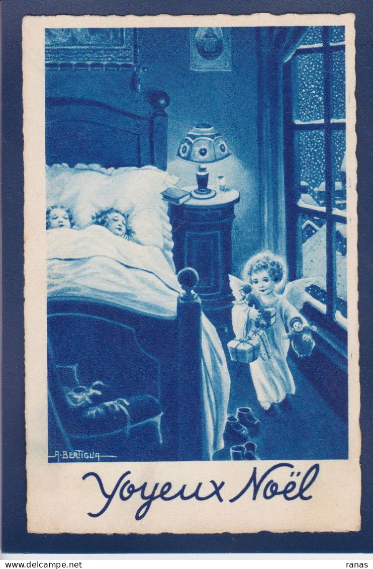 CPA Bertiglia Illustrateur Italien Enfants Art Déco écrite 1934-XII Noël - Bertiglia, A.