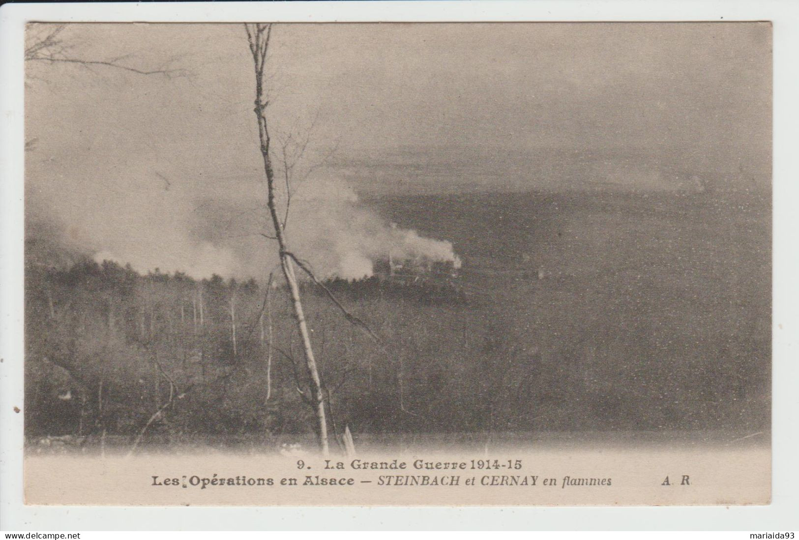 CERNAY - HAUT RHIN - GRANDE GUERRE 1914-15 - STEINBACH ET CERNAY EN FLAMMES - Cernay