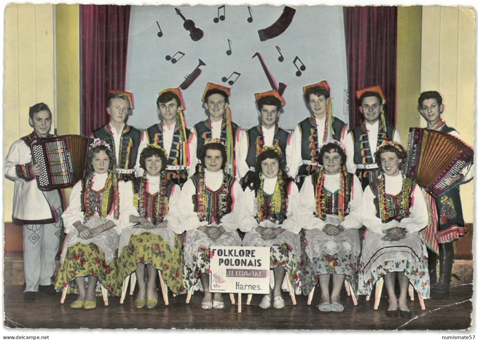 CPSM HARNES - Folklore Polonais - LE KUJAWIAK - Harnes