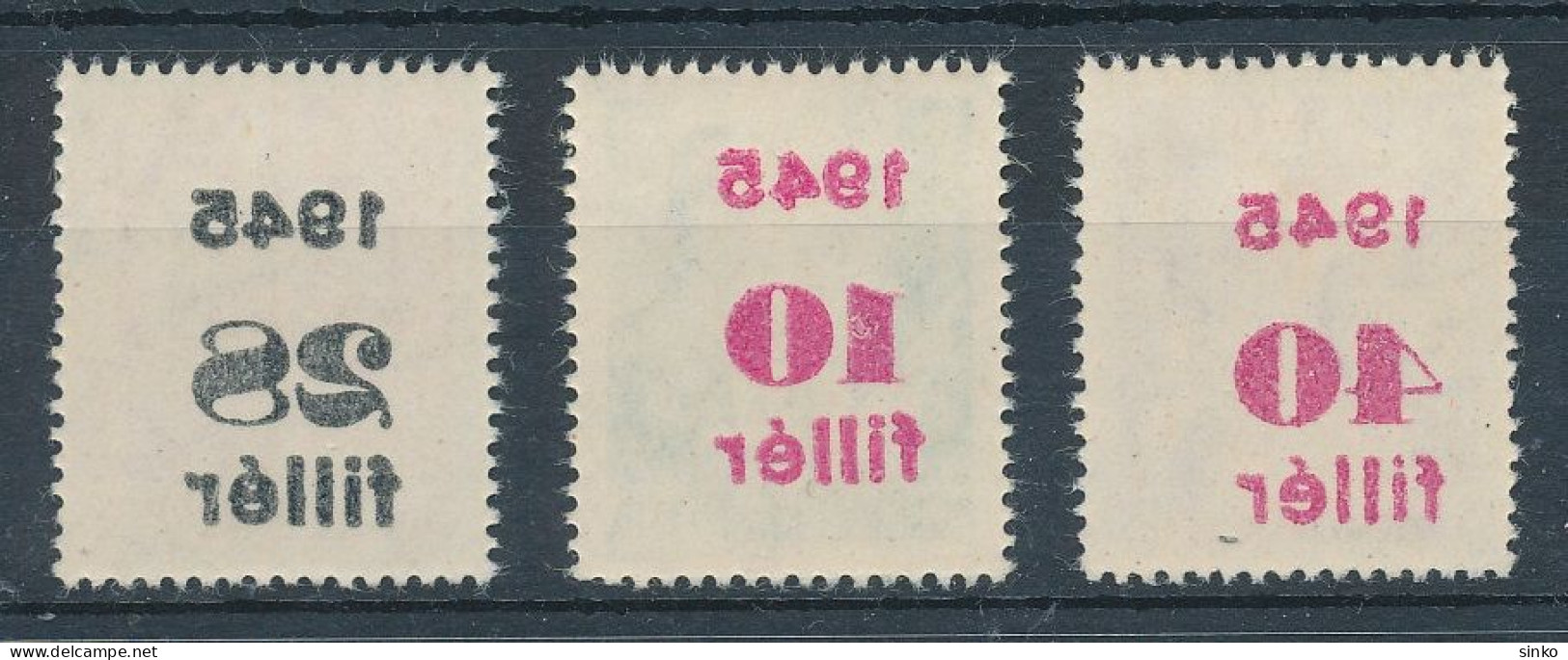 1945. Auxiliary Stamps - Misprint - Abarten Und Kuriositäten