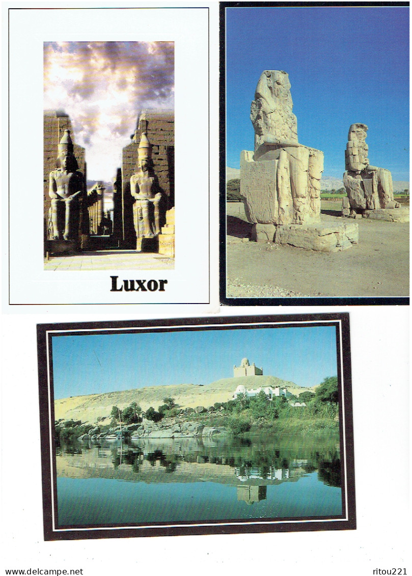 Grande Cpm - Lot 11 - EGYPTE -  KOMOMBO SAKKARA PYRAMIDE RAMSES III LUXOR ABU SIMBEL KOM OMBO PHILAE MEMNON ASWAN - Suez