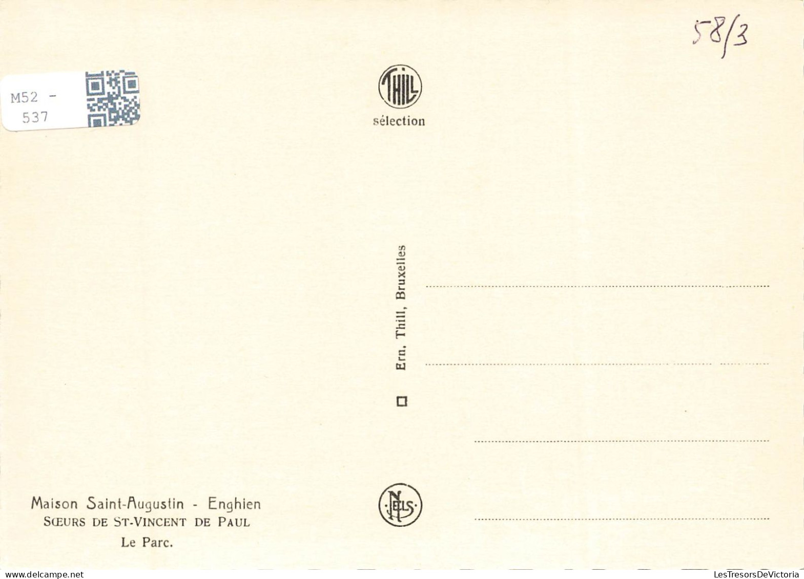 BELGIQUE - Enghien - Maison Saint Augustin - Le Parc - Carte Postale - Edingen