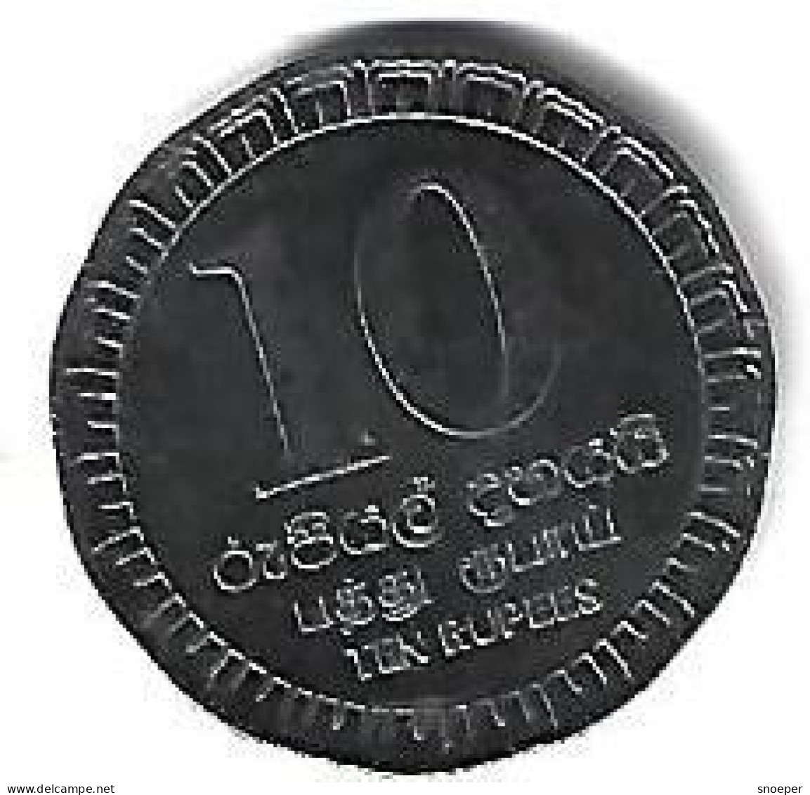 * Sri Lanka  10 Rupees  2017 Km 221  Xf+ - Sri Lanka