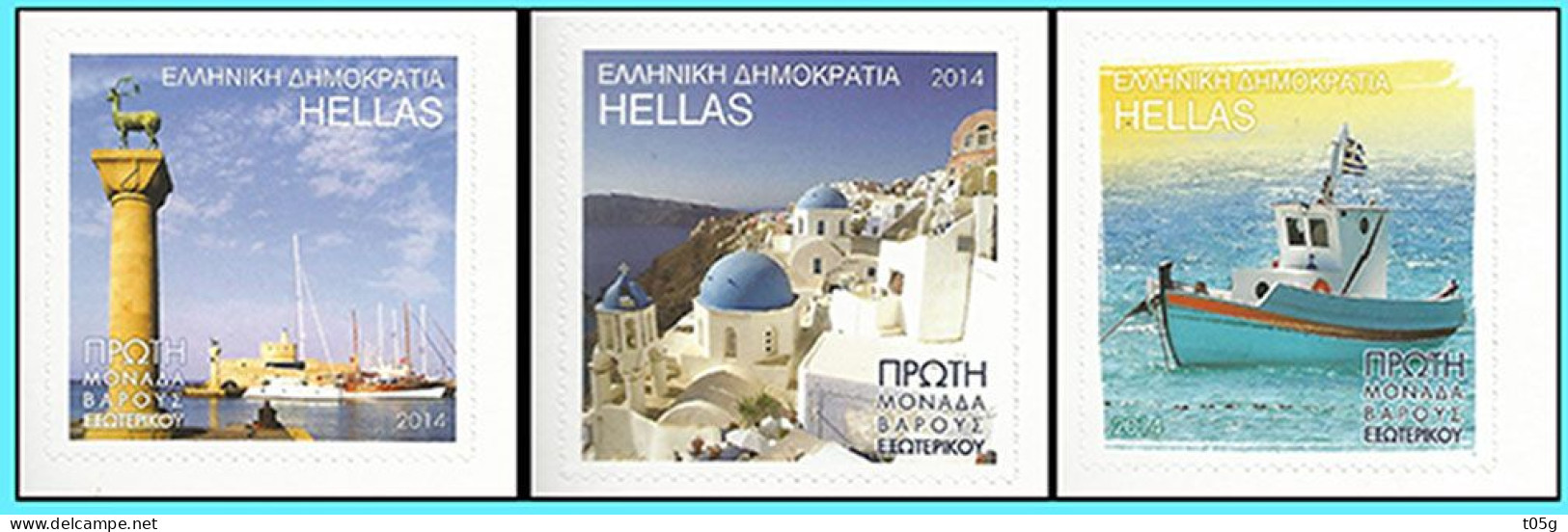 GREECE- GRECE  -HELLAS  Tourist 2014:Self-athesive Stamp From Booklets  MNH** - Nuevos