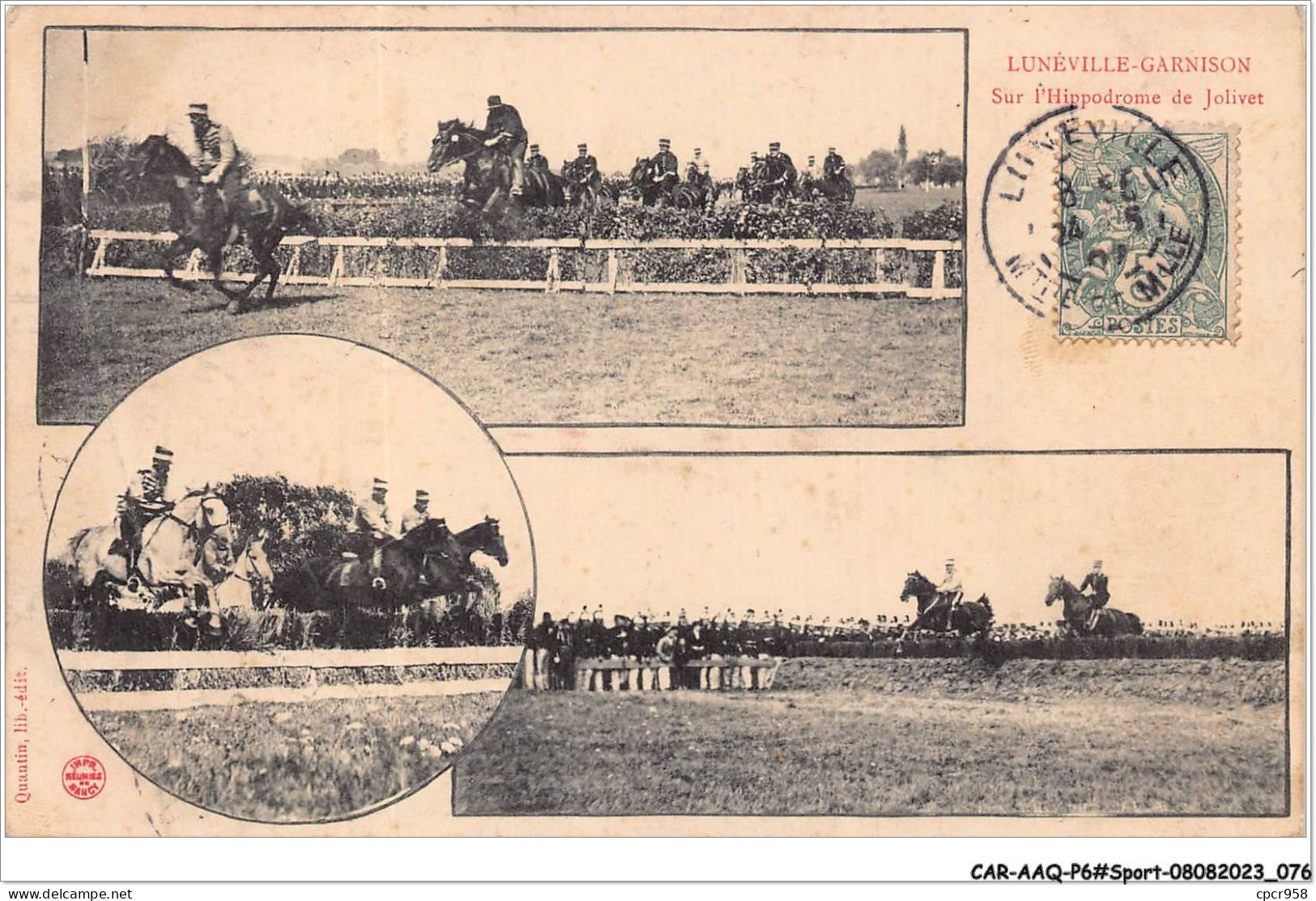 CAR-AAQP6-0483 - SPORT - Hippisme - LUNEVILLE-GARNISON - Sur L'hippodrome De Jolivet - Hippisme