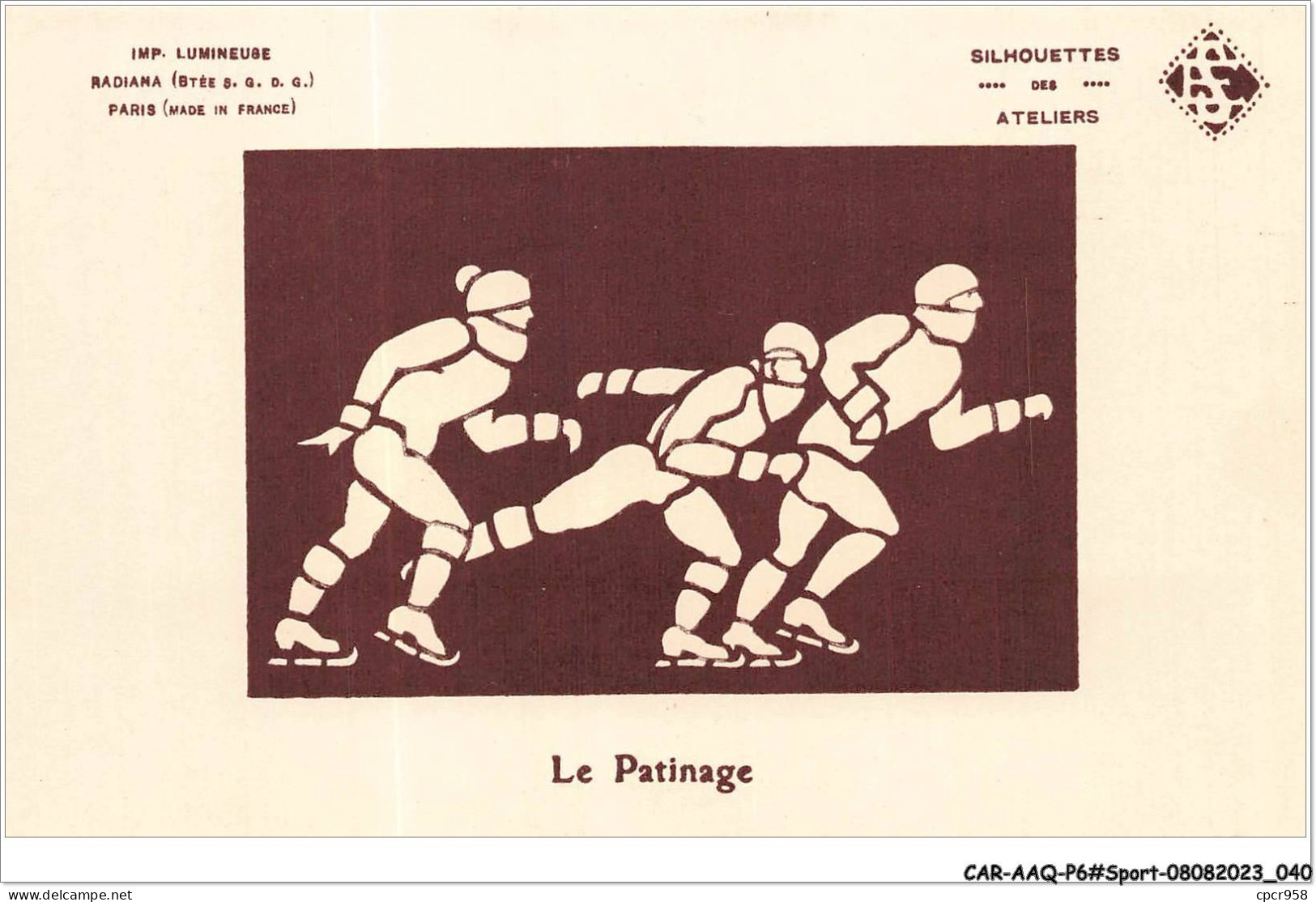 CAR-AAQP6-0465 - SPORT - Le Patinage. Carte A Systeme Lumineux - Patinage Artistique