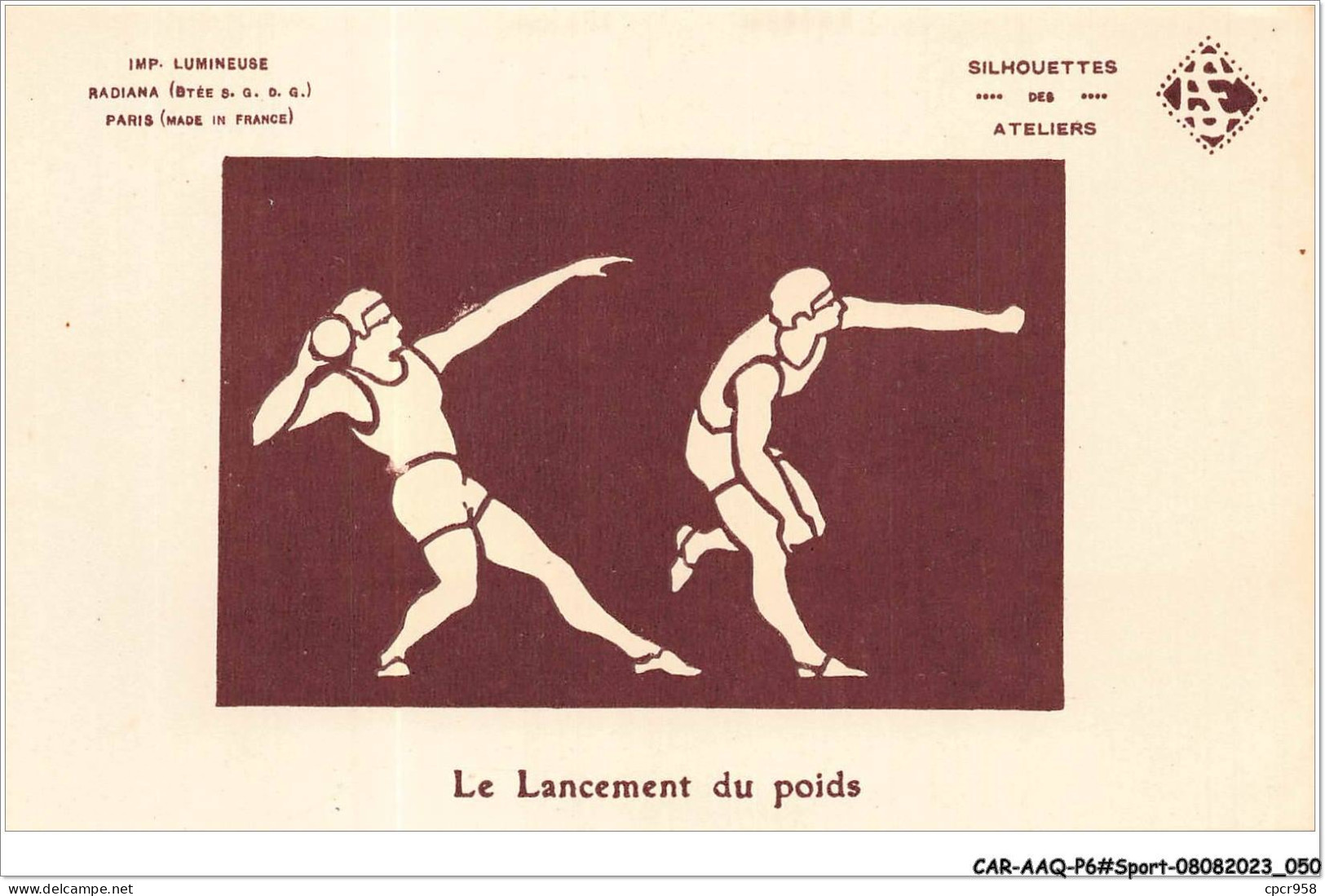 CAR-AAQP6-0470 - SPORT - Le Lancement Du Poids. Carte A Systeme Lumineux - Atletiek