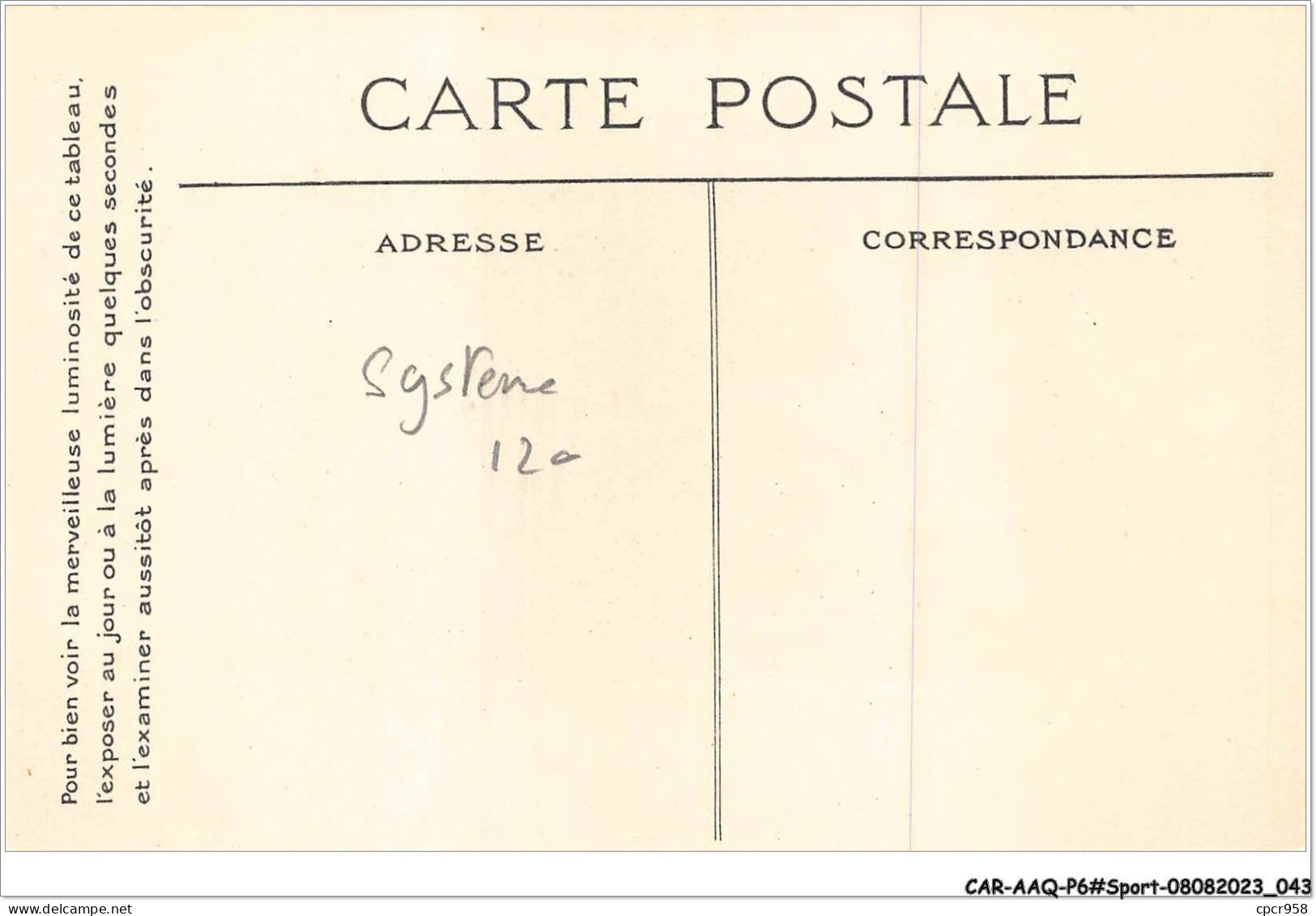 CAR-AAQP6-0466 - SPORT - L'escrime. Carte A Systeme Lumineux - Escrime