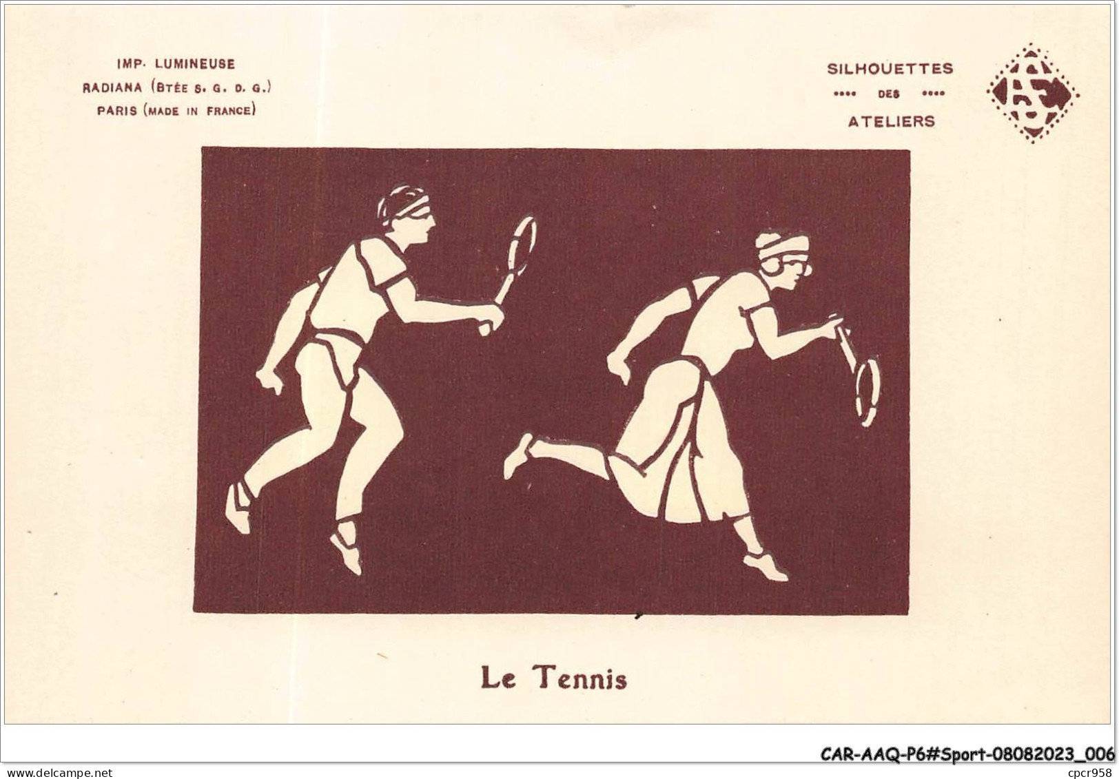 CAR-AAQP6-0448 - SPORT - Le Tennis. Carte A Systeme Lumineux - Tennis