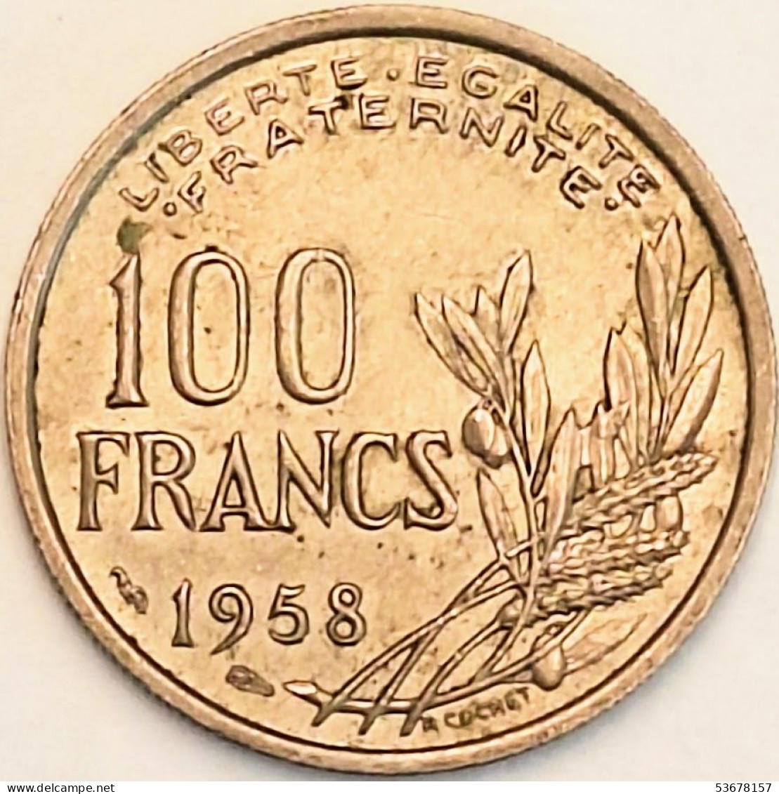 France - 100 Francs 1958, KM# 919.1 (#4167) - 100 Francs